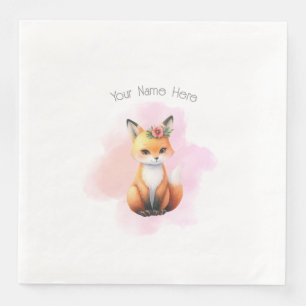 Woodland Animal Baby Shower Napkin