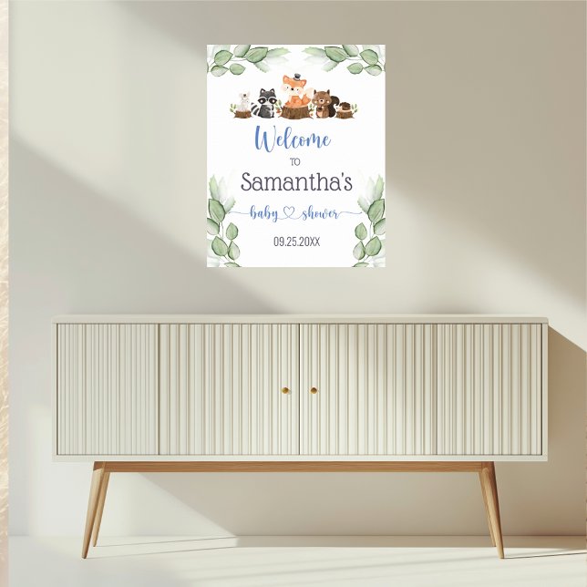 Woodland Animal Baby Shower Welcome Poster (Creator Uploaded)