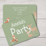 Woodland Animal Birthday Party Invitation<br><div class="desc">Woodland birthday party invitation for kids featuring cute forest animals,  nature illustrations,  and customizable text. Ideal for boys’ or girls’ birthdays,  toddler parties,  woodland baby themes,  and outdoor celebrations.</div>