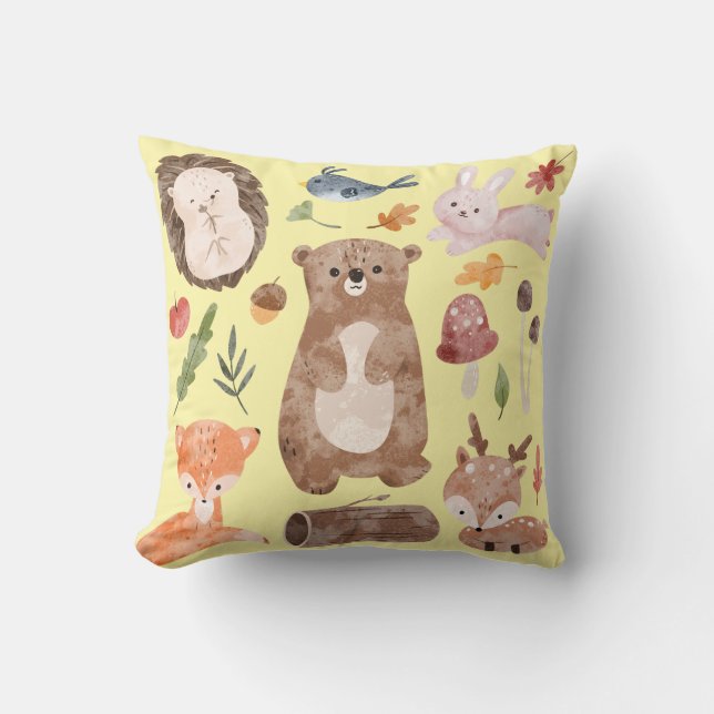 Woodland Animal  Cushion (Front)