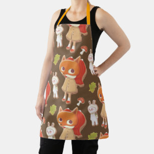 Woodland animal decorated cookies apron