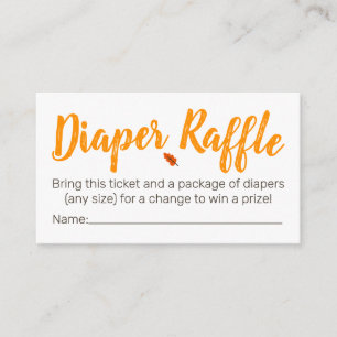 Woodland Animal Diaper Raffle Tickets Enclosure Card