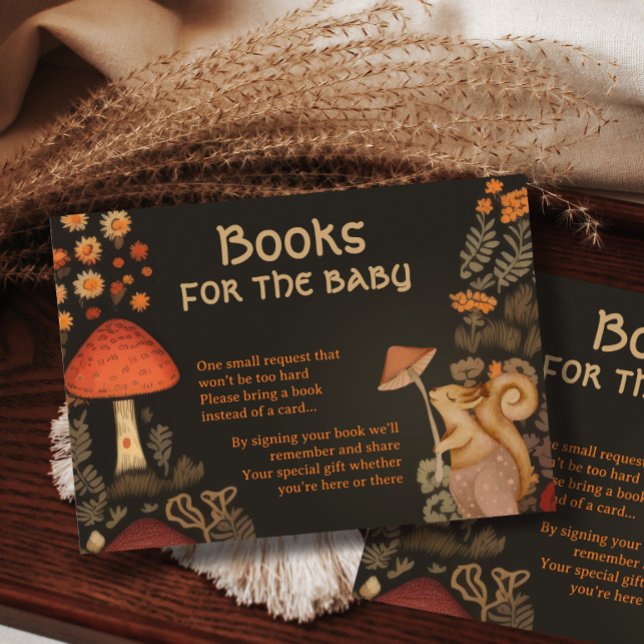 Woodland Animal Enchanted Bring A Book for Baby Enclosure Card (Creator Uploaded)