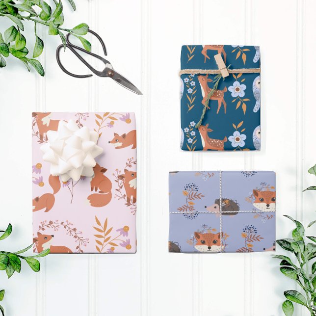 Woodland Animal Enchanted Garden Wrapping Paper Sheet (Creator Uploaded)