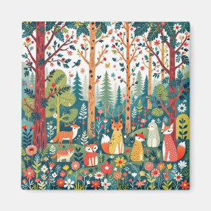woodland animal magnet