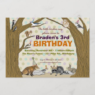 Woodland Animal Party Invitation