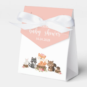 Woodland Animal Personalized Baby Girl Shower Favour Box