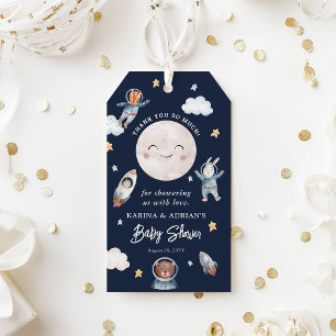 Woodland Animal Space Baby Shower Thank You Favour Gift Tags