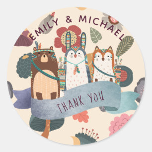 Woodland Animal Stickers for Favours, Envelopes