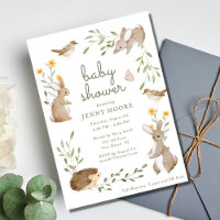 Woodland Animal Watercolor Baby Shower Party