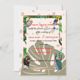 Woodland Animal Wedding Invitation 