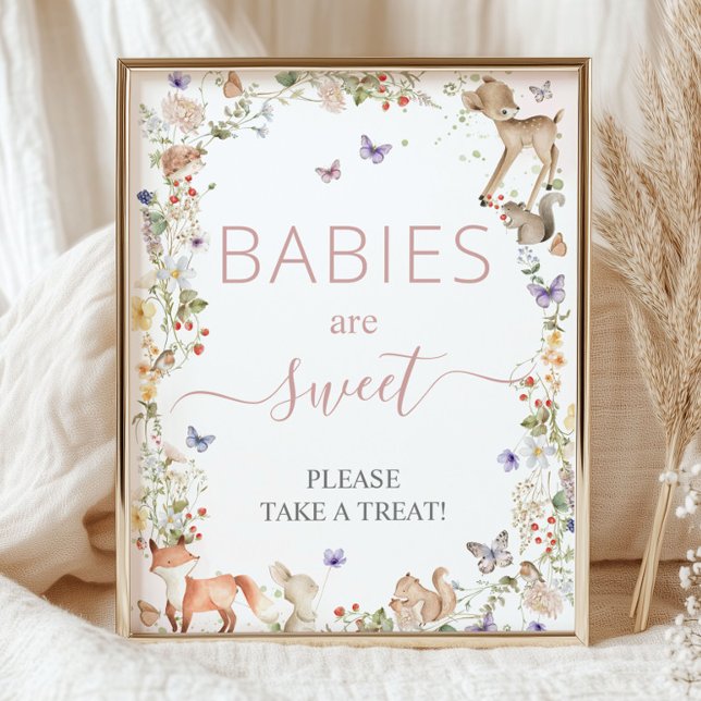 Woodland Animal Wildflower Baby Shower Sweet Treat Photo Print (Creator Uploaded)