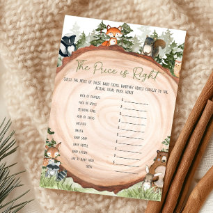 Woodland Animal Wood Slice The Price Is Right Game