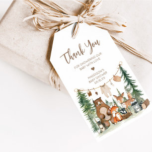 Woodland Animals Adventure Awaits Favor Tags