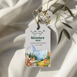 Woodland Animals Adventure Baby Shower Gift Tags