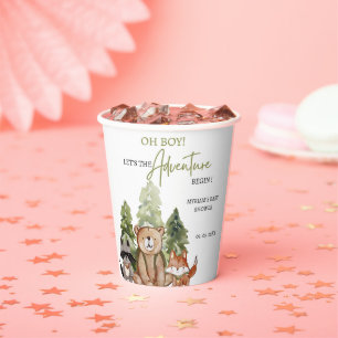 Woodland Animals Adventure Baby Shower Paper Cups