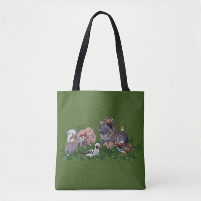 Woodland Animals All Over Print Bag (Front)