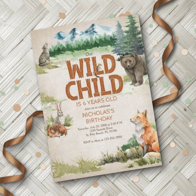 Woodland Animals Any Age Birthday Invitation (Creator Uploaded)