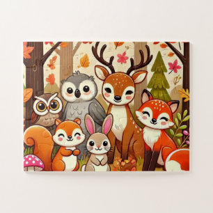 Woodland Animals Autumn Jigsaw Puzzle