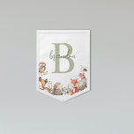 Woodland Animals Baby Monogram Pennant<br><div class="desc">Welcome to the world of personalised decor with Baby Woodland Animal Monogram Pennant! This unique and stylish design will transform any nursery or bedroom. The animal themed pennant is designed to fit into any style of decor, from modern and contemporary to classic and traditional. With its sweet and sophisticated style,...</div>
