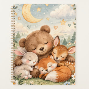 Woodland Animals Baby Notebook   Cute Bear Bunny F Planner