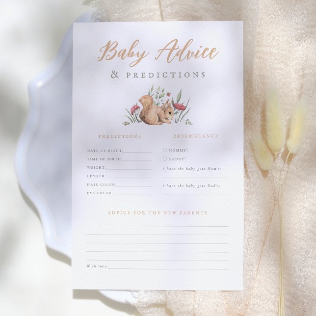 Woodland Animals Baby Predictions & Advice Game (Creator Uploaded)