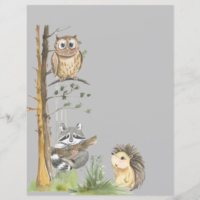 Woodland animals baby shower (Front)