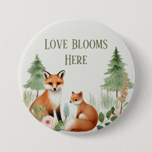 Woodland Animals Baby Shower 7.5 Cm Round Badge