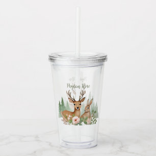 Woodland Animals Baby Shower Acrylic Tumbler