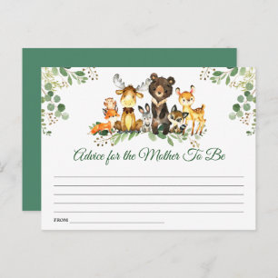 Woodland Animals Baby Shower Advice Postcard