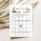 Woodland Animals Baby Shower Baby Bingo Card