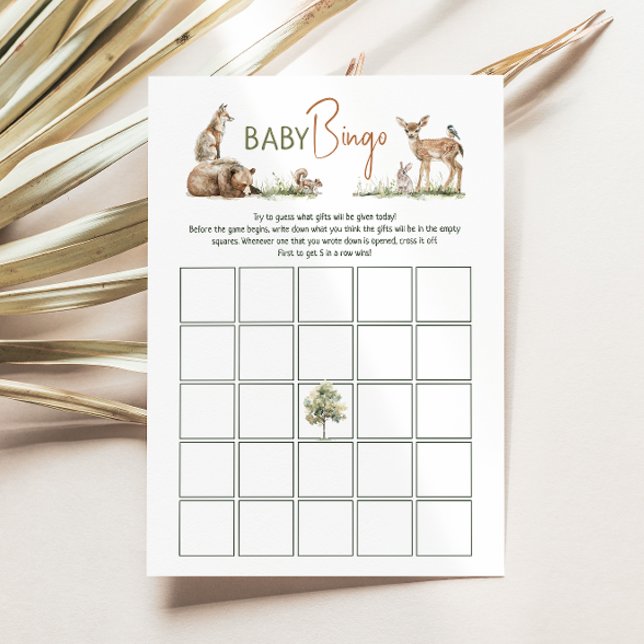 Woodland Animals Baby Shower Baby Bingo Card (Creator Uploaded)