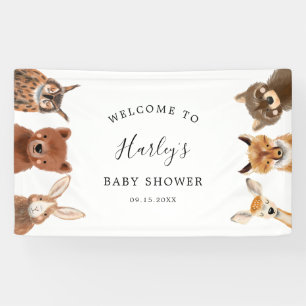 Woodland Animals Baby Shower Banner