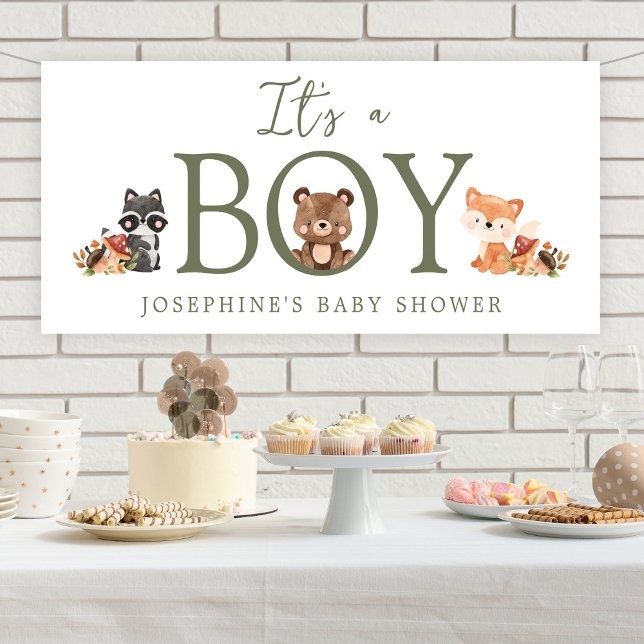 Woodland Animals Baby Shower Banner (Creator Uploaded)