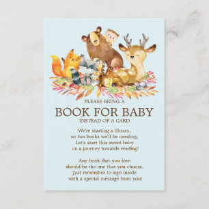 Woodland Animals Baby Shower Book for Baby Invitation