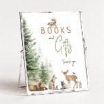 Woodland Animals Baby Shower Books and Gifts Sign<br><div class="desc">Introducing our forest woodland animals baby shower books and gifts sign, perfect for a cute and whimsical celebration! Featuring a watercolor forest story theme with adorable creatures like a fox, brown bear, bunny, and deer, it's great for a gender-neutral shower. This bohemian-inspired design sets a sweet and simple scene with...</div>