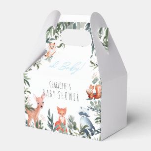 Woodland Animals Baby Shower Boy Favour Box