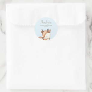 Woodland Animals Baby Shower Classic Round Sticker