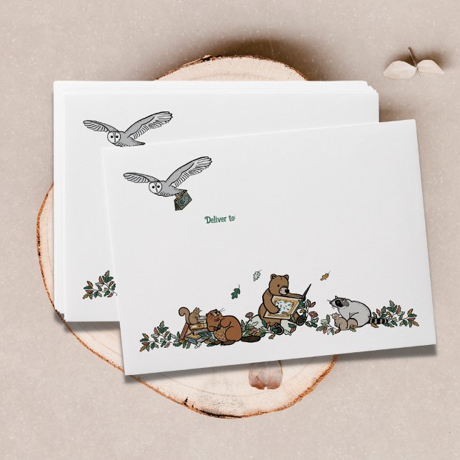 Woodland Animals Baby Shower Envelope (Woodland Animals Baby Shower Envelope)