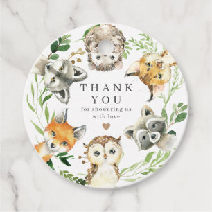 Woodland Animals Baby Shower Favor Tag   Gift Tags