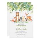 Woodland Animals Baby Shower Forest Greenery Boy