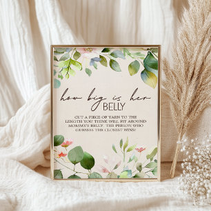 Woodland Animals Baby Shower Game Sign