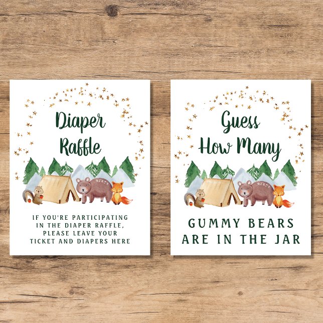 Woodland Animals Baby Shower Games Poster Set (Creator Uploaded)