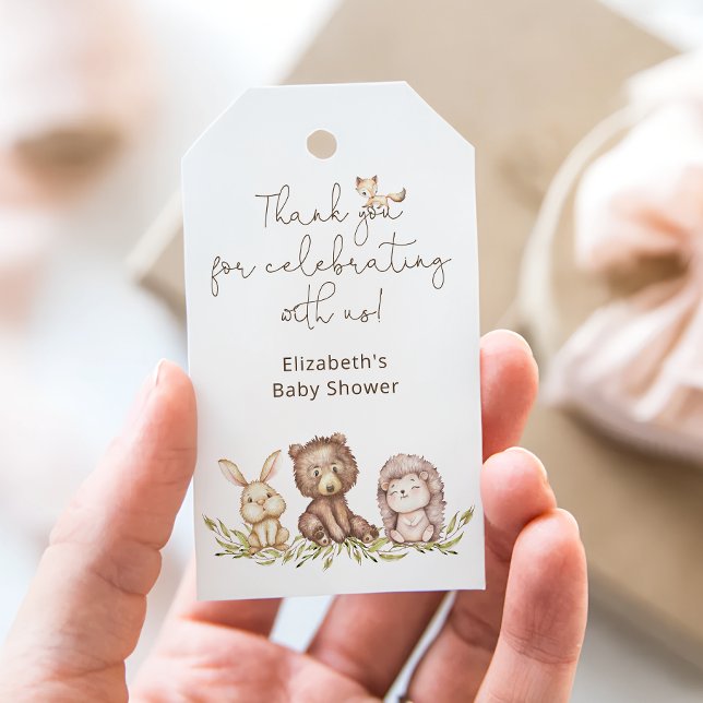 Woodland Animals Baby Shower Gift Tags (Creator Uploaded)