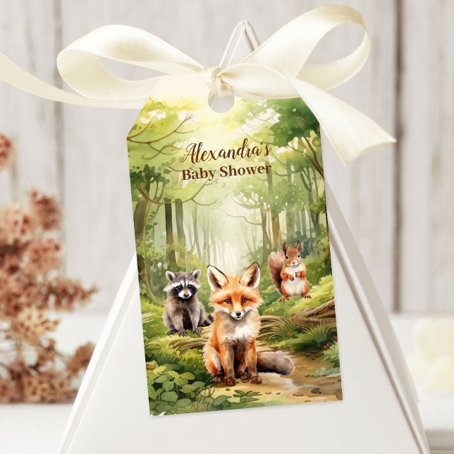 Woodland Animals Baby Shower Gift Tags (Creator Uploaded)
