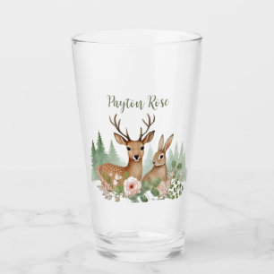 Woodland Animals Baby Shower Glass
