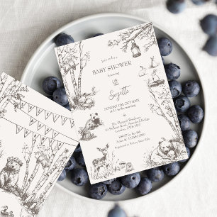 Woodland Animals Baby Shower Invitation