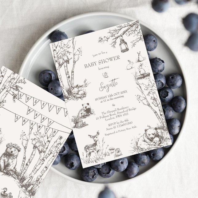 Woodland Animals Baby Shower Invitation (Creator Uploaded)