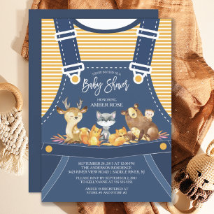 WOODLAND Animals Baby Shower Invitation