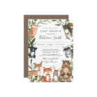 Woodland Animals Baby Shower Invitation